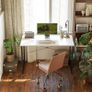 FREE 3 DAY SHIPPING Computer Desk 80x40 cm Home Office Laptop Desk Study Writing Table, Modern Simple Style, White Image 5