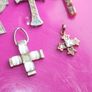 Collection of 5 Crosses Jesus Christian Onyx Zirconia Others 5cm , 3,5cm Image 7