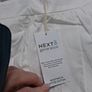 Brand New with tags UK16 Next White 100% Cotton Bubble Hem Mini Skirt Image 6