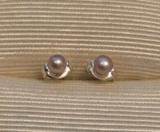 925 Sterling Silver Pink Pearl Earrings
