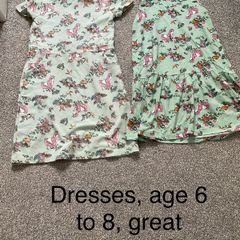 Dresses, age 6 to 8