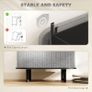 Fluted Sideboard with Tambour Sliding Doors, Modern Storage Cabinet, Kitchen Cupboard with Storage Shelves and Wooden Legs for Living Room, Dining Room, Grey Image 5