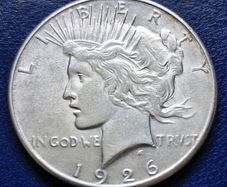 1926 United States 1 Silver Peace Dollar coin