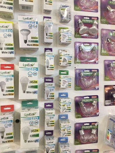 Range Variety of Light Bulbs Led and other types