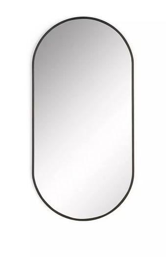 Stylish black steel mirror - NEW