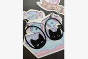 Witchy Black Earrings  - good luck charms :) - excellent gift idea