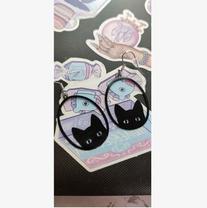 Witchy Black Earrings  - good luck charms :) - excellent gift idea