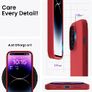 Liquid Silicone Case For Apple iPhone 14 Pro Max Luxury Thin Phone Cover Red Image 3