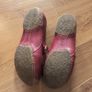 Red Clark's flat shoes Image 5