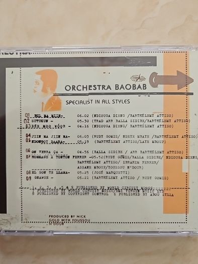 Orchestra Baobab CD - Specialist In All Styles