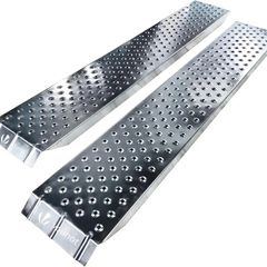 Loading Ramps, Set of 2 Heavy Duty Steel Ramps, for Van, Lawnmower, ATV, Quad Motorcycle, Capacity 400 kg, 160 x 23 x 5 cm