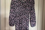 Brand new savida black and floral long sleeved mini dress
