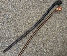 Black thorn and Hazel walking sticks X2