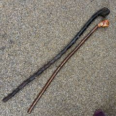 Black thorn and Hazel walking sticks X2