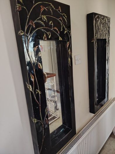 Oriental style twin mirrors
