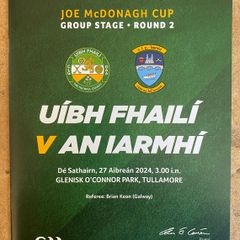 2024 Offaly v Westmeath - GAA Joe McDonagh Cup Round 2 Programme