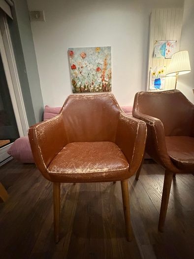 Vintage 4 armchairs for dining table