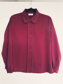 Burgundy Blouse, Size 14/ L