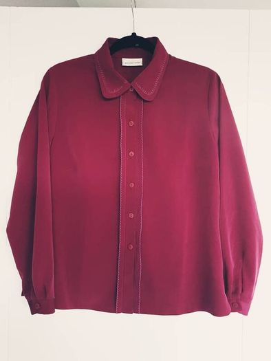 Burgundy Blouse, Size 14/ L