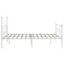 Bed Frame with Slatted Base White Metal 180x200 cm Image 2