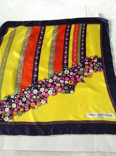 Vintage Ted Lapidus Paris scarf. 100% silk