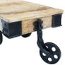 Coffee Table with Wheels Rough Mango Wood Image 7