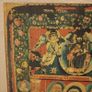 Rare Vintage Virgin And Child Icon Tapestry on Wood. Image 4
