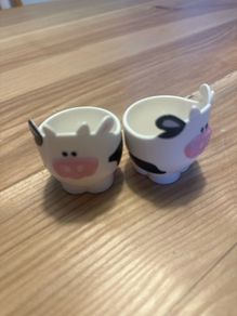 Kids Cow egg cups set of two