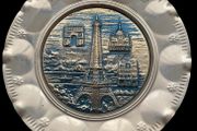 Handcrafted Copper Hanging Wall Plate; Eiffel Tower Wall/Table Decor Made In France