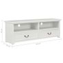 TV Cabinet White 120x30x40 cm Wood Image 6