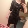 Navy sequenced dress Image 3