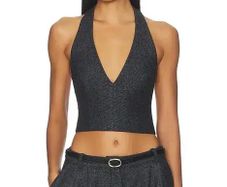 Nakedvice Wool Blend Grey Crop