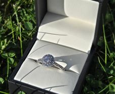 Brand New 18ct White Gold Round Halo Cluster Engagement Ring