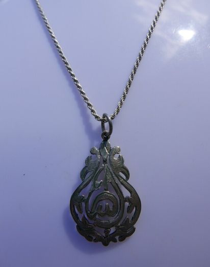 Vintage Sterling Silver 925 Pendant and Necklace length 16" - 5,95g