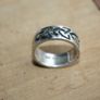 Vintage Sterling Silver 925 Irish Celtic Knot Band Ring Image 4
