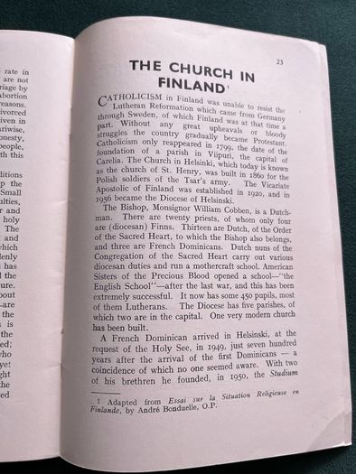 Vintage The Church in Scandinavia booklet