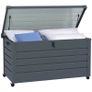 311L Galvanised Steel Garden Storage Box, with Lock - Dark Grey Image 10