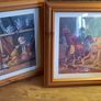 Vintage Raymond Campbell Teddy Bear Picture/ Solid Pine Frame, AV Image 4