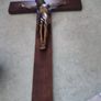 Vintage Sealed Wooden Crucifix  WALL HANGING Catholic INRI Image 7