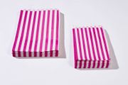 Lot of 200 Pink stripe counter bags 7x9 inches ideal for candy weddings parties candy cart shop small retails sweet shops