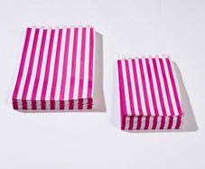 Lot of 200 Pink stripe counter bags 7x9 inches ideal for candy weddings parties candy cart shop small retails sweet shops