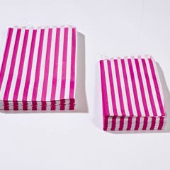 Lot of 200 Pink stripe counter bags 7x9 inches ideal for candy weddings parties candy cart shop small retails sweet shops