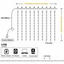 Curtain Fairy Lights, 3x3m 300 Led String Lights (multiple Colours Available) Image 7