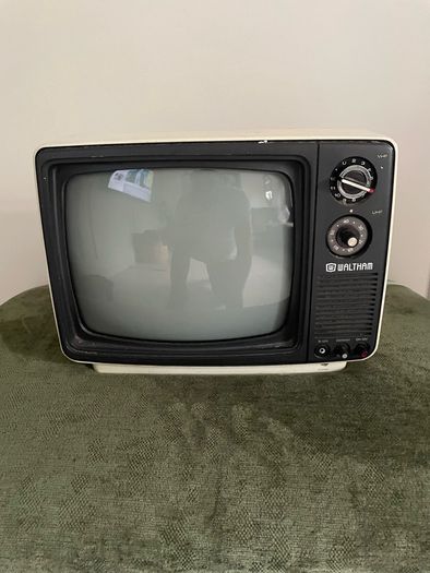 Vintage Walthams Portable Black and White TV