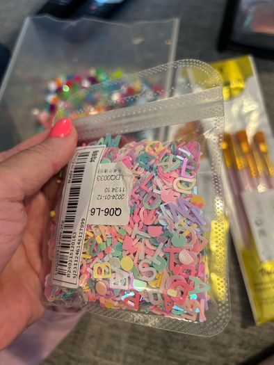 glitter and paint