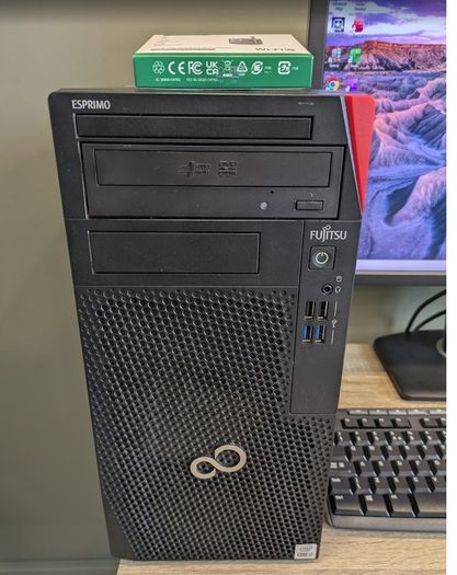 Fujitsu Esprimo P5010 Tower PC with Intel i7 10th Gen CPU 16GB DDR4 24" LCD Windows 11 & Office 2024 Pro, 1TB NVMe, Wifi, Bluetooth
