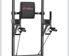 Power Tower Pull-Up & Dip Station for Home Gym - Adjustable Height Range, 330LBS Capacity with Anti-Slip Suction Cups H-Steel Base Power Rack