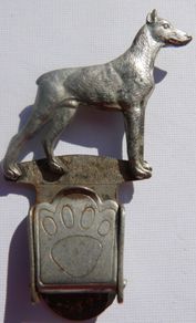 Vintage GREAT DANE Dog Show CLIP Number Holder Or Brooch- Pet Memorial Sweater Pin
