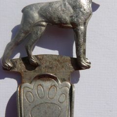 Vintage GREAT DANE Dog Show CLIP Number Holder Or Brooch- Pet Memorial Sweater Pin