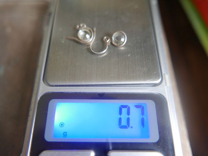 Vintage Sterling Silver Moonstone Earrings, Gemstone